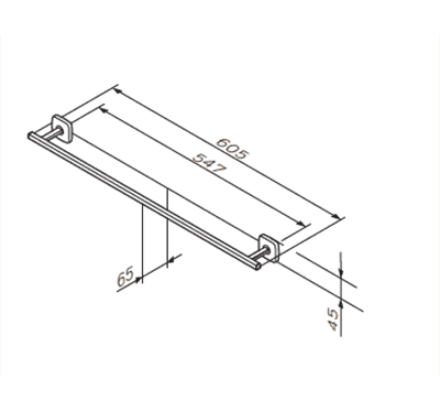 Вешалка AM.PM Gem для полотенец 50 см A90346400 - фото 25129