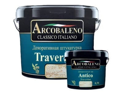 Штукатурка декоративная Arcobaleno Travertino 25кг - фото 25619