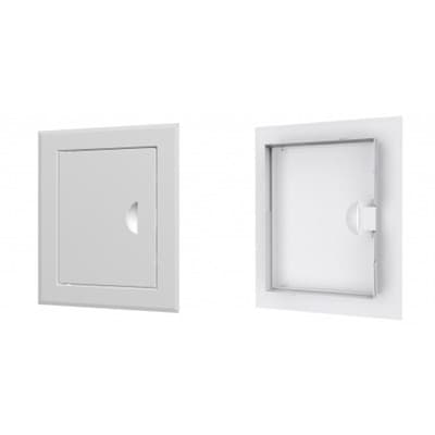 Люк-дверца ЭРА ревиз.210*210 с фланцем 150*150 с ручкой стальная с покрыт.полимерной эмалью ЛТ1515М - фото 25627