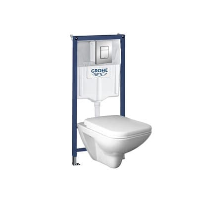 Инсталляция GROHE 4 в 1 (подвесной унитаз, сиденье с крышкой, панель смыва) 39467000 - фото 26139
