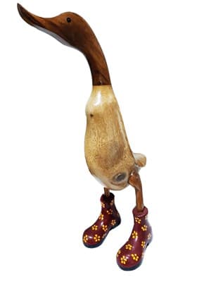 Статуэтка CV.MAHKOTA JAVA RATTAN Утка из дерева большая - фото 26183