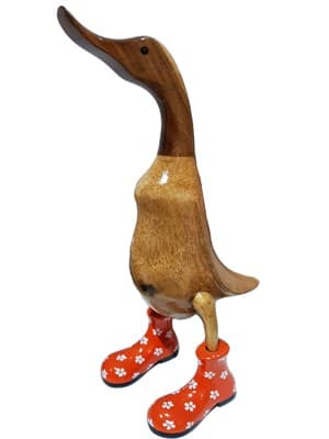 Статуэтка CV.MAHKOTA JAVA RATTAN Утка из дерева большая - фото 26187