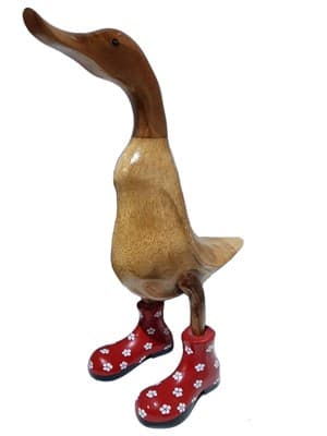 Статуэтка CV.MAHKOTA JAVA RATTAN Утка из дерева малая - фото 26236