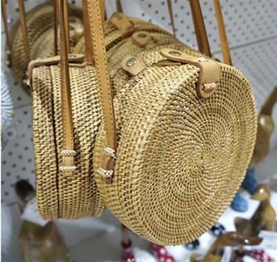 Дамская сумочка CV.MAHKOTA JAVA RATTAN ротанг 18см коричневая - фото 26301