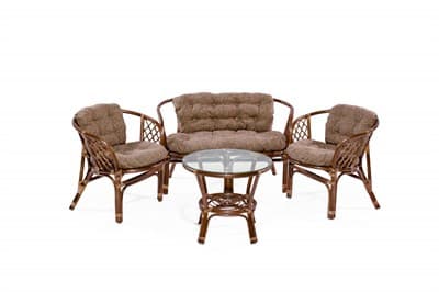 Кресло CV.MAHKOTA JAVA RATTAN Bahama из ротанга с подушкой - фото 26339