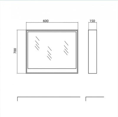 Зеркало для ванной комнаты EDDA 60 Sevilya настенное - фото 26350