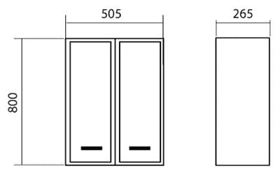 Шкаф для ванной комнаты навесной Декор 50 - фото 26468