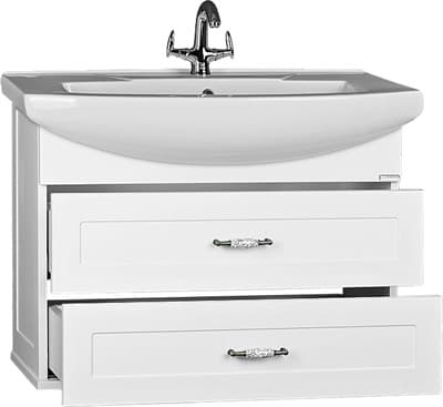 Тумба под умывальник Belle 105 Элеганс белый матовый DB1204T - фото 26535