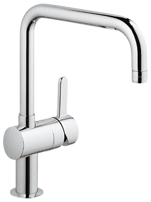 Смеситель GROHE однорычажный для мойки Flair цвет хром, DN 15 32453000 - фото 26632