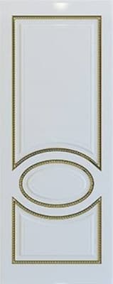 Полотно ЛЕСКОМ дверное Экшпон Неаполь ясень золотой/патина золото глухое 80 - фото 26717