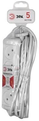 Удлинитель ЭРА б/з U-4-5m, 4гн, 5м 6780/4865 - фото 26823