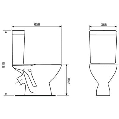 Унитаз-компакт BEST 031 MITO косой сл, арм.1-ур, с кр.полипр., белый, Сорт1 - фото 27057