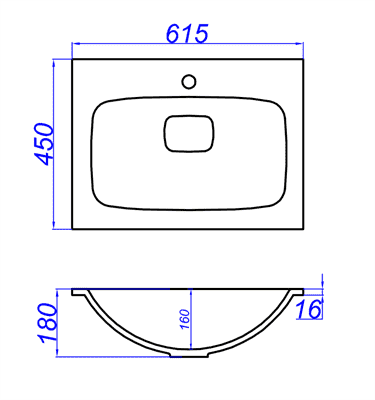 Тумба для ванной комнаты подвес. AQWELLA Майами 60 с раковиной Mai.01.06 - фото 27617