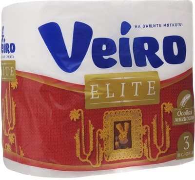 Бумага туалетная Linia VEIRO Elite 9c34 3сл. 4шт - фото 27744