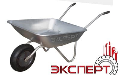 Тачка садовая Эксперт 1-колесная пневмо грузоподъемность-80кг V-65л 3201 А - фото 28538