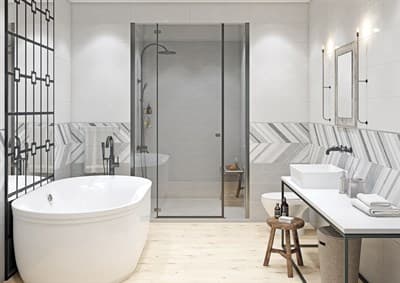 Вставка CERSANIT Hugge B серый 25x75 HG2U092DT - фото 29006