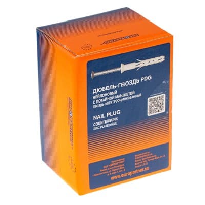 Дюбель-гвоздь СТРОЙБАТ нейл. пот.манж. 6х40 (150 шт) 1222105/218530 - фото 29157