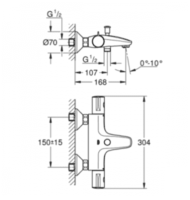 Термостат GROHE для душа Grohtherm 800 34576000 - фото 30328