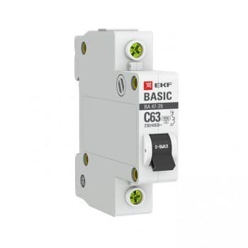Автомат EKF ВА 47-29 25А 1п Basic - фото 30415