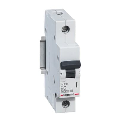 Автоматический выключатель LEGRAND RX3 4,5KA 6А 1П тип C 419661 - фото 30453