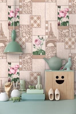 Обои ГОМЕЛЬОБОИ С1К Ализе-62 влагостойкие 0,53*10,05м (1упак-24рул) - фото 30484