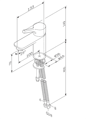 Смеситель AM.PM для раковины X-Joy S, излив 100 мм, хром F85B02100 - фото 30637