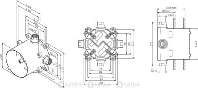 Монтажная коробка AM.PM MultiDock F100100 - фото 32560
