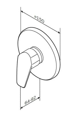Смеситель AM.PM для душа Gem монтируемый в стену цвет хром F9075000 - фото 32663