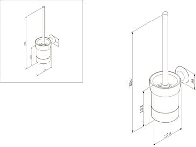 Стойка AM.PM Like с туалетной щеткой, универсальная A8033400 - фото 32689
