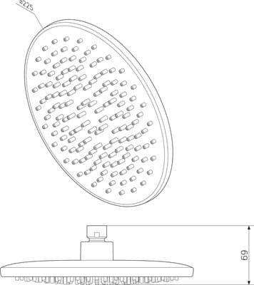 Душ AM.PM верхний Gem 220мм хром F0590000 - фото 32910
