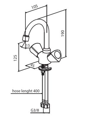 Смеситель DAMIXA RedBlu для раковины Object без дк 340210000 - фото 32934