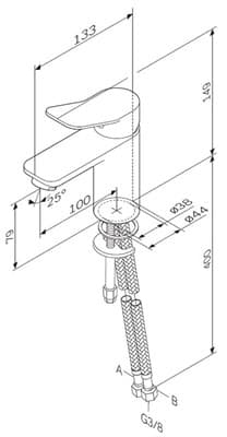 Смеситель AM.PM для раковины X-Joy излив 100 мм, хром F85A02100 - фото 33041