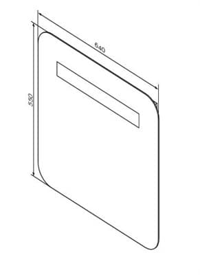 Зеркало AM.PM GEM настенное с LED-подсветкой, 64 см M90MOX0641WG - фото 33174