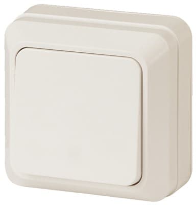 Выключатель ЭРА Intro 10А-250В Quadro слон кость 2-101-02 - фото 33763