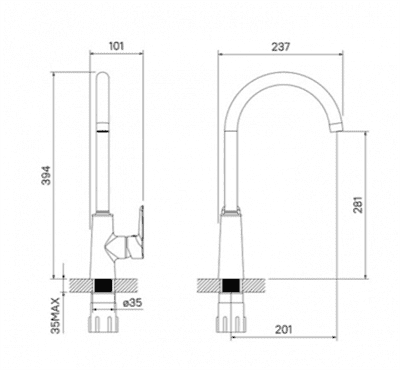 Смеситель IDDIS для кухни CLOUD CLOSB00I05 - фото 34000