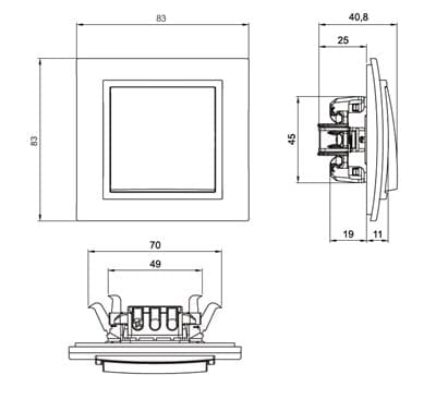 Выключатель с подсветкой ZERA EGP белый 700-0200-201 - фото 34155