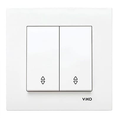 Выключатель VIKO KARRE 2-х клавишный 90960017 арт.362-36080 - фото 34384