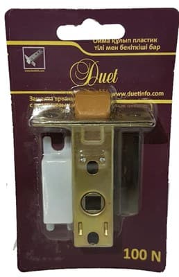 Защелка DUET врезная  с пластиковым язычком 100-N CR хром - фото 34809