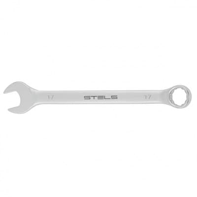 Ключ STELS комбинированный 17 мм, CrV, матовый хром 15213 - фото 35030