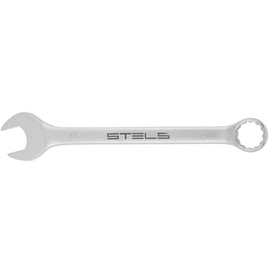 Ключ STELS комбинированный 27 мм, CrV, матовый хром 15218 - фото 35033