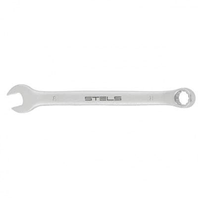 Ключ STELS комбинированный 9 мм, CrV, матовый хром 15205 - фото 35036