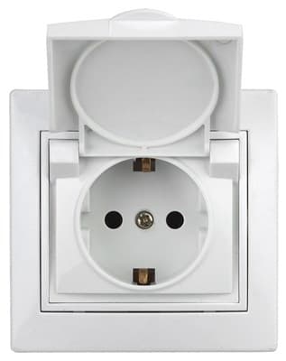 Розетка ЭРА 2P+E Schuko Intro с крыш 16А-250В Plano бел 1-203-01 - фото 35505