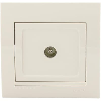 Розетка DERIY ТВ проходная керамика со вставкой крем 702-0303-129 - фото 35543