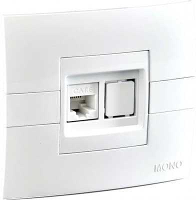 Розетка MONO комп CAT6. Механизм белая - фото 35780
