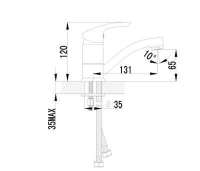 Смеситель STRIKE plus д/умыв-ка с повортным изливом, хром LM1107C - фото 36428