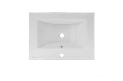 Умывальник Бергамо 60 встраиваемый белый 1с - фото 36770