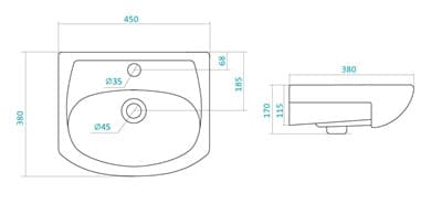 Умывальник мебельный Азов 45 - фото 36787
