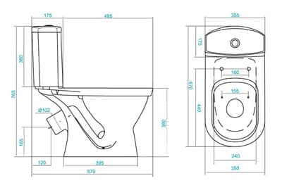Унитаз-компакт Santek Алькор АНВП 2РА ДС МЕ 1WH302140 - фото 36824