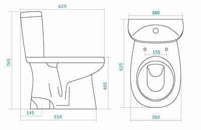 Унитаз-компакт Анимо в пол 2РА ДС МЕ 1WH302133 - фото 36843