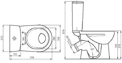 Унитаз-компакт Орион комфорт белый с микролифтом 1P4038S0000BF - фото 36852